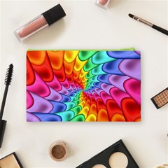 Psychedelic Rainbow Spiral Cosmetic Bag (Medium) from ArtsNow.com Back