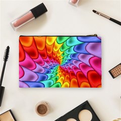 Psychedelic Rainbow Spiral Cosmetic Bag (Medium) from ArtsNow.com Back