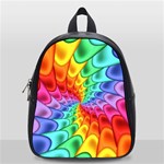 Psychedelic Rainbow Spiral School Bag (Small)