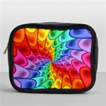 Psychedelic Rainbow Spiral Mini Toiletries Bag (One Side)