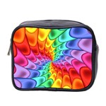 Psychedelic Rainbow Spiral Mini Toiletries Bag (Two Sides)