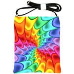 Psychedelic Rainbow Spiral Shoulder Sling Bag