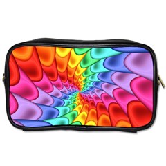 Psychedelic Rainbow Spiral Toiletries Bag (Two Sides) from ArtsNow.com Front