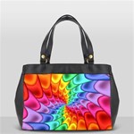 Psychedelic Rainbow Spiral Oversize Office Handbag