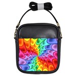 Psychedelic Rainbow Spiral Girls Sling Bag