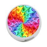 Psychedelic Rainbow Spiral 4-Port USB Hub (Two Sides)