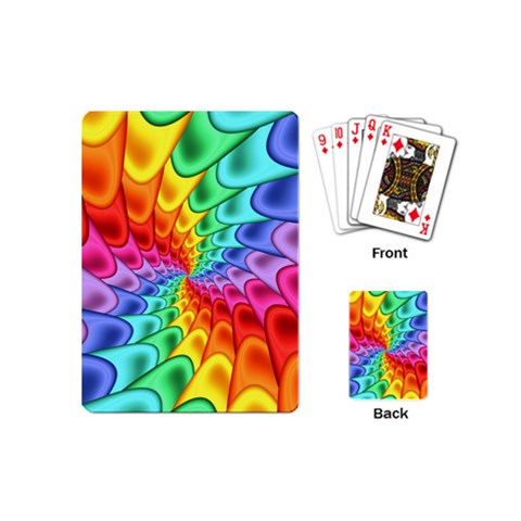 Psychedelic Rainbow Spiral Playing Cards (Mini) from ArtsNow.com Back