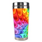 Psychedelic Rainbow Spiral Stainless Steel Travel Tumbler