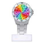 Psychedelic Rainbow Spiral Plastic Nurses Watch