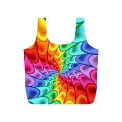 Psychedelic Rainbow Spiral Full Print Recycle Bag (S) from ArtsNow.com Front