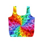 Psychedelic Rainbow Spiral Full Print Recycle Bag (S)