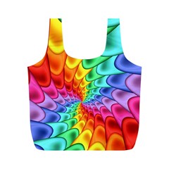 Psychedelic Rainbow Spiral Full Print Recycle Bag (M) from ArtsNow.com Front