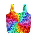 Psychedelic Rainbow Spiral Full Print Recycle Bag (M)