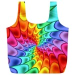 Psychedelic Rainbow Spiral Full Print Recycle Bag (XL)