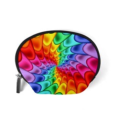 Psychedelic Rainbow Spiral Accessory Pouch (Small) from ArtsNow.com Back