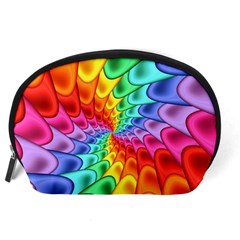 Psychedelic Rainbow Spiral Accessory Pouch (Large) from ArtsNow.com Back