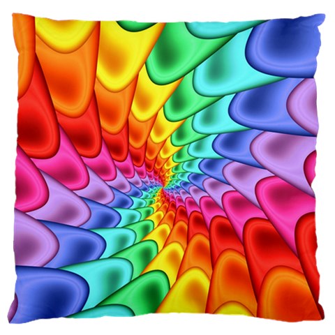 Psychedelic Rainbow Spiral Standard Flano Cushion Case (One Side) from ArtsNow.com Front