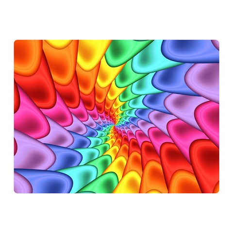 Psychedelic Rainbow Spiral Double Sided Flano Blanket (Mini) from ArtsNow.com 35 x27  Blanket Front