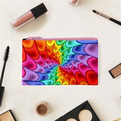 Psychedelic Rainbow Spiral Cosmetic Bag (XS) from ArtsNow.com Front