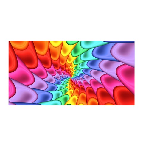 Psychedelic Rainbow Spiral Satin Wrap from ArtsNow.com Front