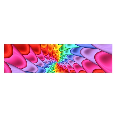 Psychedelic Rainbow Spiral Satin Scarf (Oblong) from ArtsNow.com Front