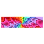 Psychedelic Rainbow Spiral Satin Scarf (Oblong)