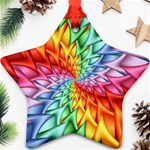 Psychedelic Rainbow Spiral Ornament (Star)