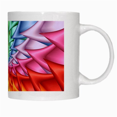 Psychedelic Rainbow Spiral White Mug from ArtsNow.com Right