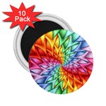 Psychedelic Rainbow Spiral 2.25  Magnet (10 pack)