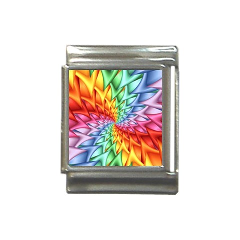 Psychedelic Rainbow Spiral Italian Charm (13mm) from ArtsNow.com Front