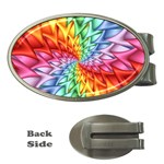 Psychedelic Rainbow Spiral Money Clip (Oval)