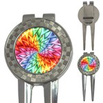 Psychedelic Rainbow Spiral 3-in-1 Golf Divot