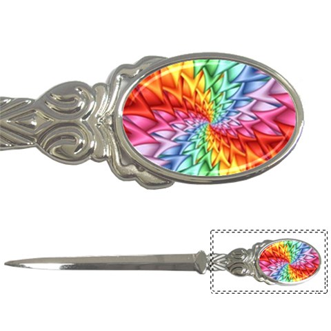 Psychedelic Rainbow Spiral Letter Opener from ArtsNow.com Front