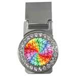 Psychedelic Rainbow Spiral Money Clip (CZ)