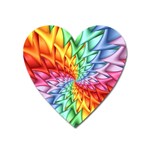 Psychedelic Rainbow Spiral Magnet (Heart)