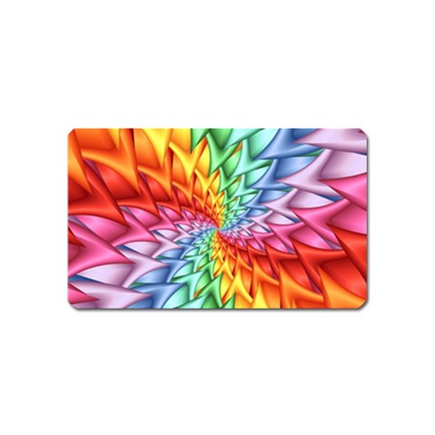 Psychedelic Rainbow Spiral Magnet (Name Card) from ArtsNow.com Front