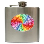 Psychedelic Rainbow Spiral Hip Flask (6 oz)