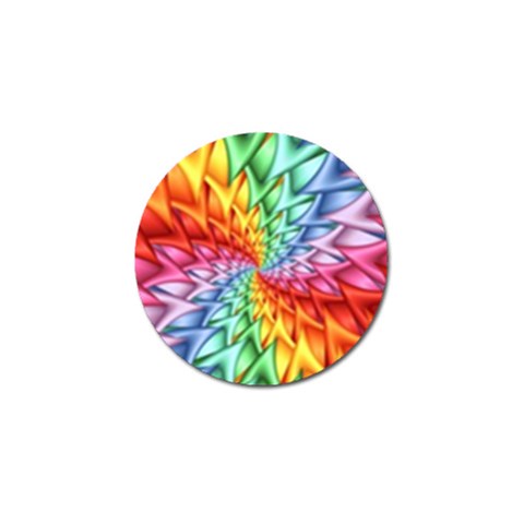 Psychedelic Rainbow Spiral Golf Ball Marker from ArtsNow.com Front