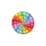 Psychedelic Rainbow Spiral Golf Ball Marker