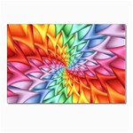 Psychedelic Rainbow Spiral Postcard 4  x 6 