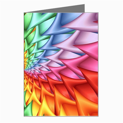 Psychedelic Rainbow Spiral Greeting Card from ArtsNow.com Left