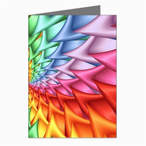 Psychedelic Rainbow Spiral Greeting Cards (Pkg of 8) from ArtsNow.com Left