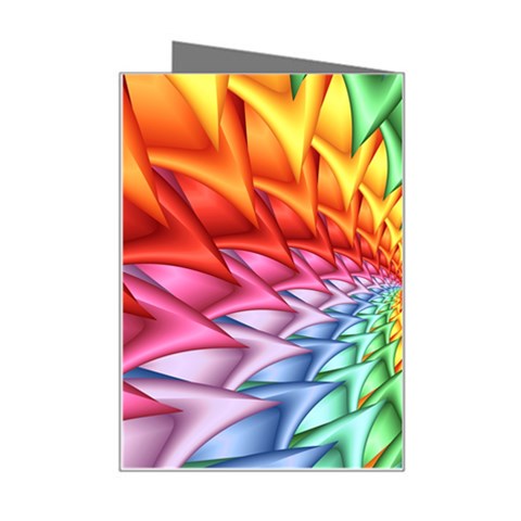 Psychedelic Rainbow Spiral Mini Greeting Card from ArtsNow.com Right