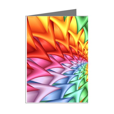 Psychedelic Rainbow Spiral Mini Greeting Cards (Pkg of 8) from ArtsNow.com Right