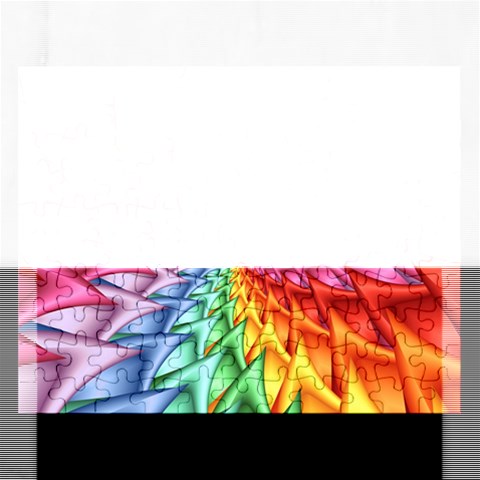 Psychedelic Rainbow Spiral Jigsaw Puzzle (Rectangular) from ArtsNow.com Front