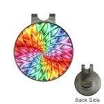 Psychedelic Rainbow Spiral Golf Ball Marker Hat Clip