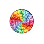 Psychedelic Rainbow Spiral Hat Clip Ball Marker