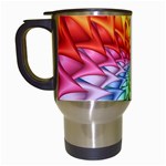 Psychedelic Rainbow Spiral Travel Mug (White)