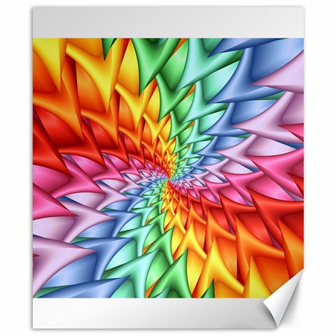 Psychedelic Rainbow Spiral Canvas 8  x 10  from ArtsNow.com 8.15 x9.66  Canvas - 1