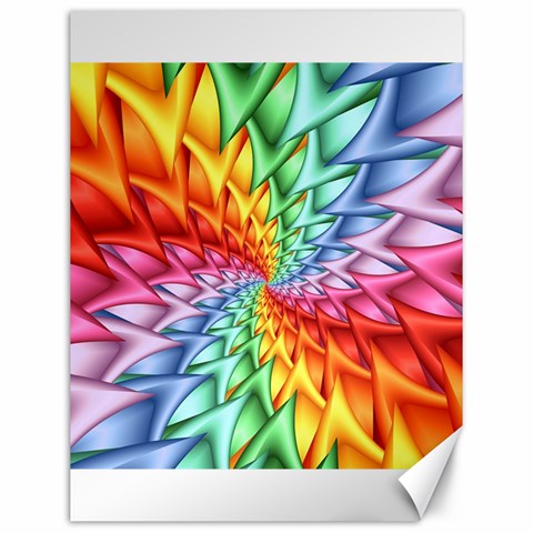 Psychedelic Rainbow Spiral Canvas 12  x 16  from ArtsNow.com 11.86 x15.41  Canvas - 1